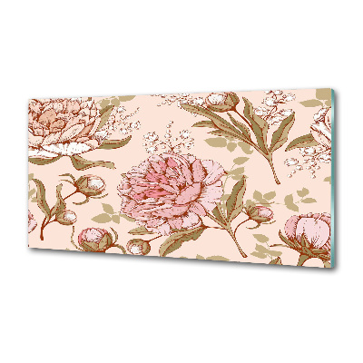 Panel para cocina Peonías