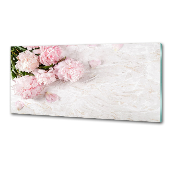 Panel szklany do kuchni Piwonie