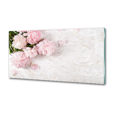 Panel szklany do kuchni Piwonie