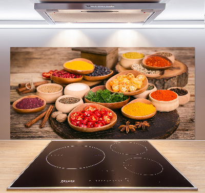 Panel de pared de cocina Especias y hierbas
