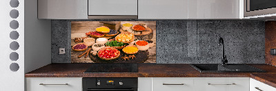 Panel de pared de cocina Especias y hierbas