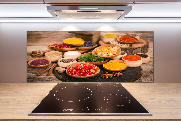 Panel de pared de cocina Especias y hierbas