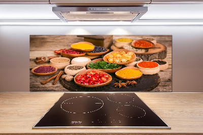 Panel de pared de cocina Especias y hierbas
