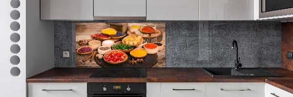 Panel de pared de cocina Especias y hierbas