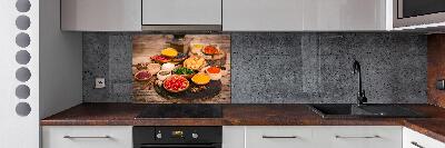 Panel de pared de cocina Especias y hierbas