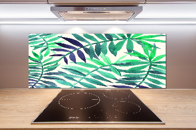 Salpicadero para cocina hojas tropicales