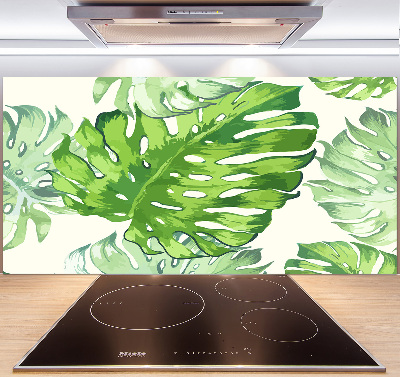 Panel de pared de cocina hojas tropicales
