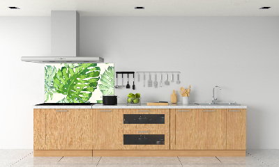 Panel de pared de cocina hojas tropicales
