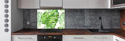 Panel de pared de cocina hojas tropicales