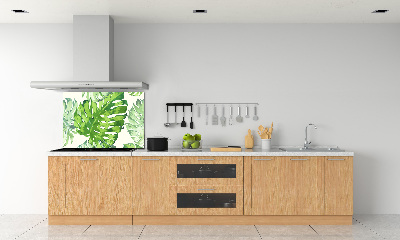 Panel de pared de cocina hojas tropicales