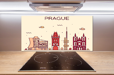 Panel de pared de cocina Edificios de Praga