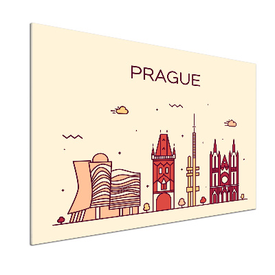 Panel de pared de cocina Edificios de Praga