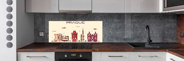 Panel de pared de cocina Edificios de Praga