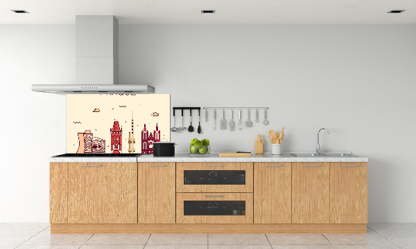 Panel do kuchni Praga budynki