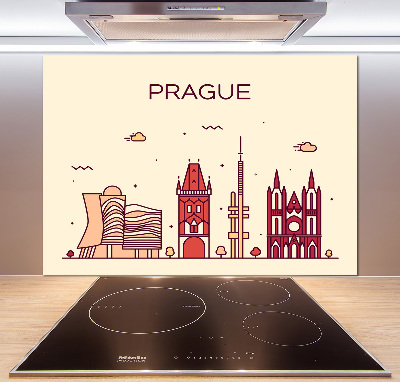 Panel de pared de cocina Edificios de Praga