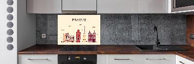 Panel de pared de cocina Edificios de Praga