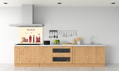 Panel de pared de cocina Edificios de Praga