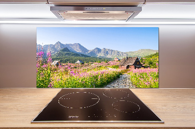 Panel de pared de cocina refugios de montaña