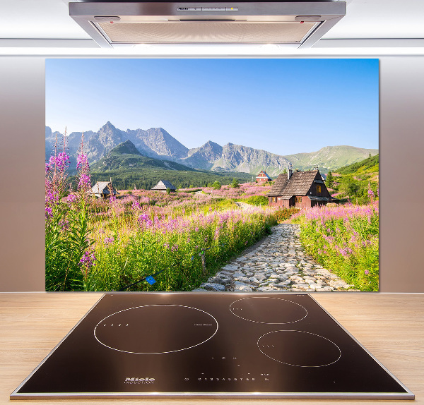 Panel de pared de cocina refugios de montaña