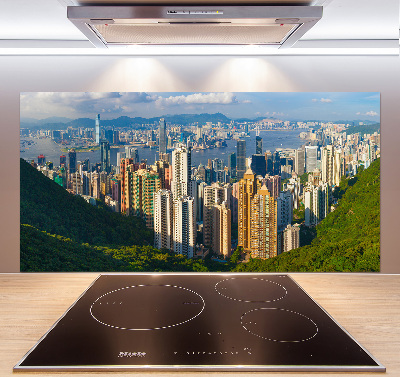 Panel de pared de cocina Panorama de Hong Kong