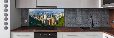 Panel de pared de cocina Panorama de Hong Kong