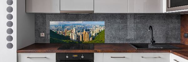 Panel de pared de cocina Panorama de Hong Kong