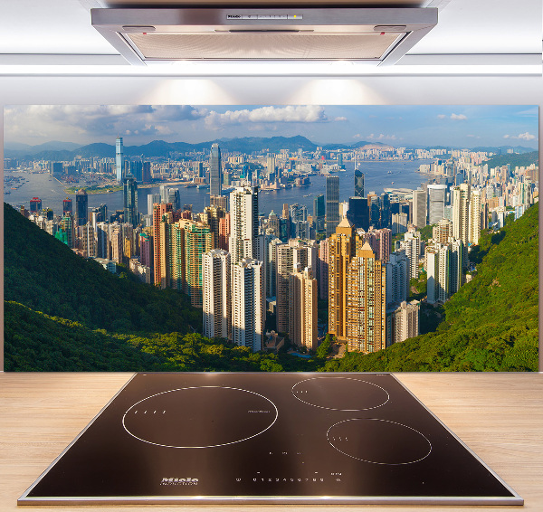 Panel de pared de cocina Panorama de Hong Kong