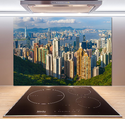 Panel de pared de cocina Panorama de Hong Kong