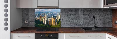Panel de pared de cocina Panorama de Hong Kong
