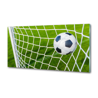 Salpicadero para cocina El balón está en la portería.