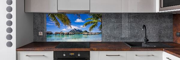 Panel para cocina Palmeras en Bora Bora