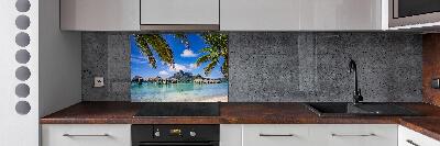 Panel para cocina Palmeras en Bora Bora