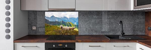 Panel de pared de cocina Ovejas en los Alpes