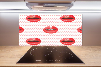 Panel para cocina labios rojos