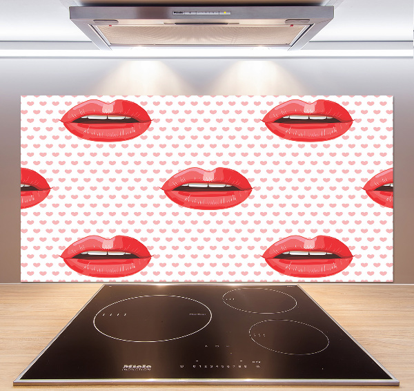 Panel para cocina labios rojos