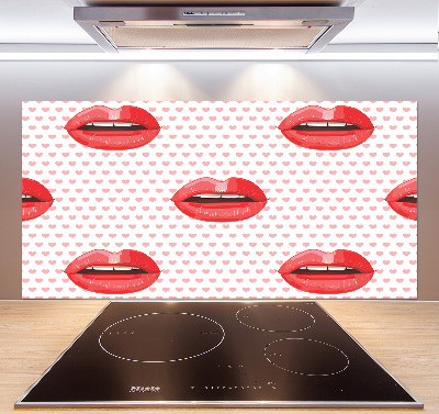Panel para cocina labios rojos