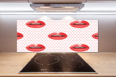 Panel para cocina labios rojos