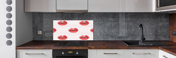 Panel para cocina labios rojos