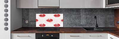 Panel para cocina labios rojos