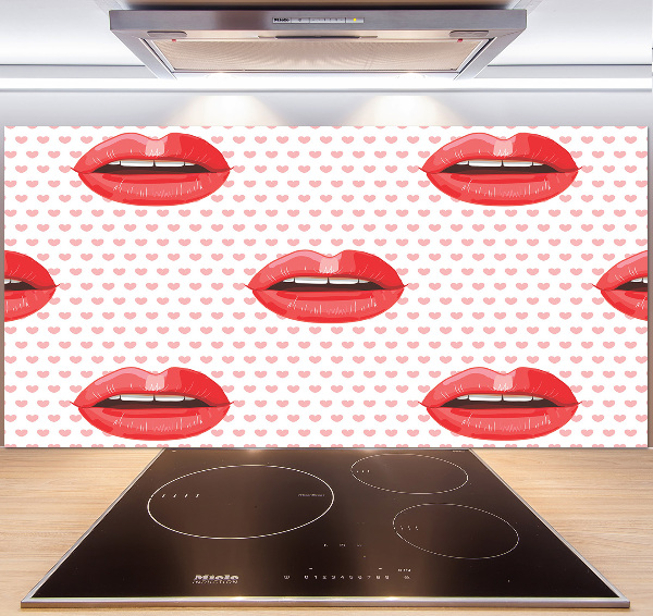 Panel para cocina labios rojos