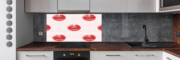 Panel para cocina labios rojos