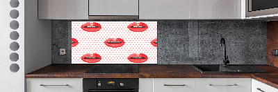 Panel para cocina labios rojos