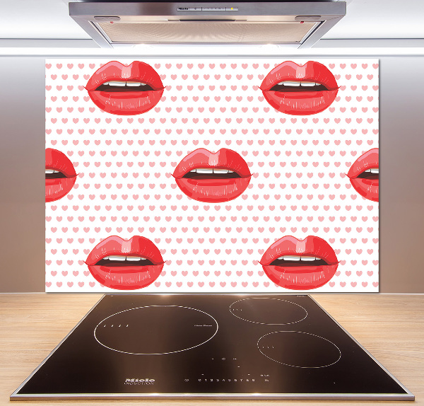 Panel para cocina labios rojos