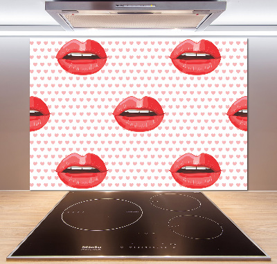 Panel para cocina labios rojos