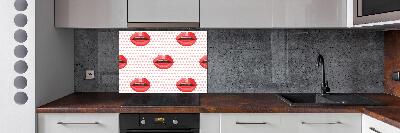 Panel para cocina labios rojos