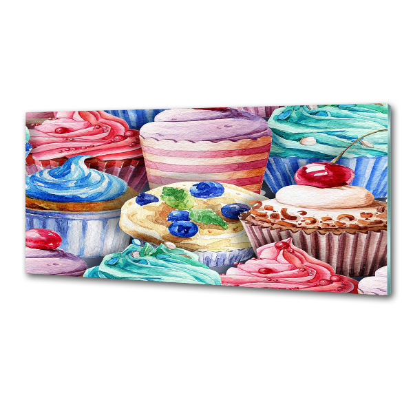 Panel de pared de cocina Cupcakes coloridos