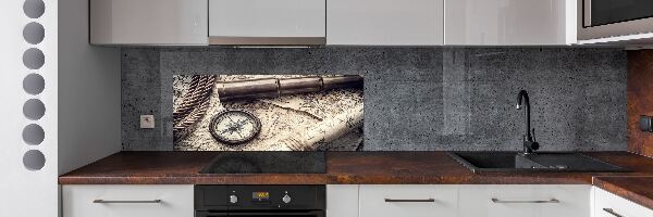 Salpicadero de cocina Brújula mapa lupa