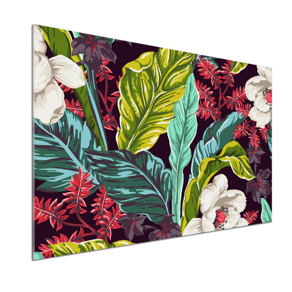 Panel para cocina flores tropicales