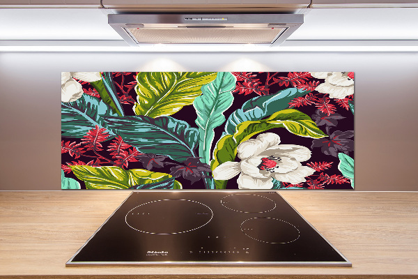 Panel para cocina flores tropicales
