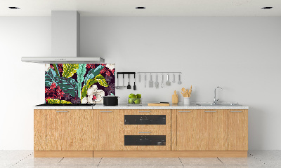Panel para cocina flores tropicales